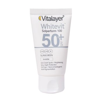 فلوئید ضد آفتاب و ضد لک +SPF50 وایت‌ویت بی رنگ ویتالیر ۴۰ میل