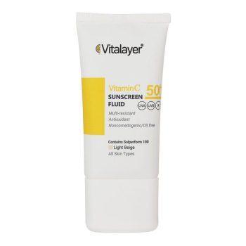 فلوئید ضد آفتاب بژ روشن ویتامین سی ویتالیر +SPF50