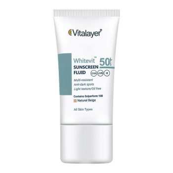 فلوئید ضد آفتاب ضد لک SPF50 وایت ویت ویتالیر بژ طبیعی 50 میلی لیتر