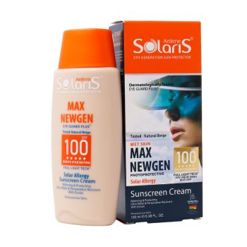کرم ضد آفتاب SPF100 رنگی بژ طبیعی پوستهای حساس به آفتاب آردن 100 میل