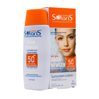 لوسیون آکوا نیوژن ضد آفتاب SPF50 بی رنگ فاقد چربی آردن سولاریس 100 میلی لیتر